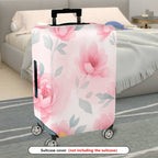 1-Piece Pink Flower Leaf Blossom Pastel Romantic  Suitcase Luggage Cover, Stretch Protective Sleeve