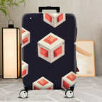 1-Piece Geometric Modern Art Cube Pattern  Suitcase Luggage Cover, Stretch Protective Sleeve