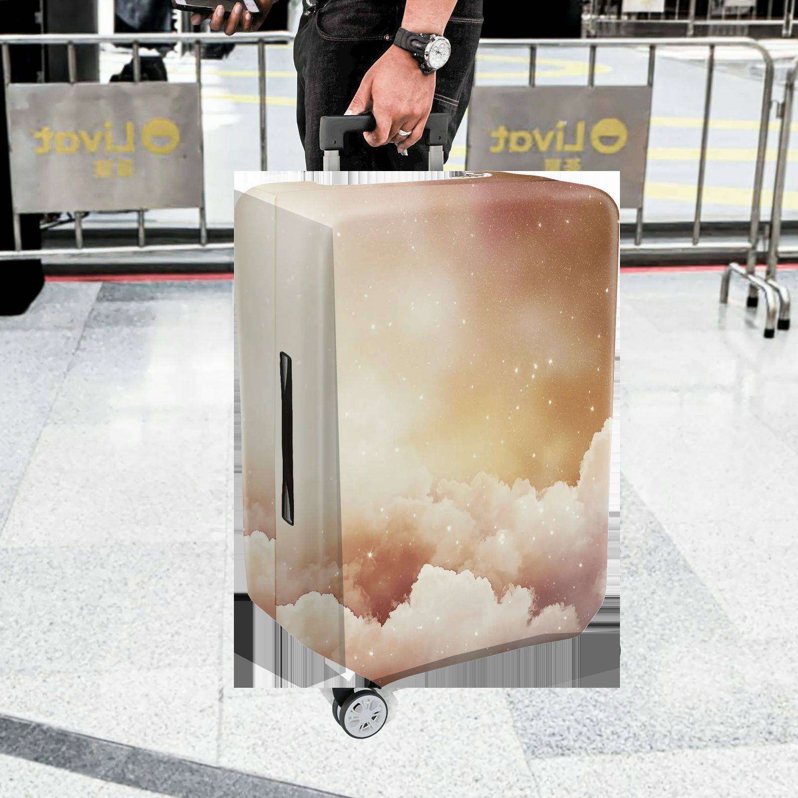 1-Piece Dreamy Starry Cloud Fantasy Cosmic Abstract  Suitcase Luggage Cover, Stretch Protective Sleeve