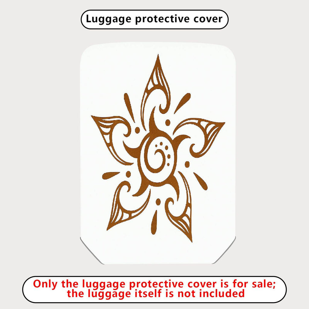 1-Piece Abstract Floral Geometric Mandala Art Bohemian  Suitcase Luggage Cover, Stretch Protective Sleeve