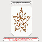 1-Piece Abstract Floral Geometric Mandala Art Bohemian  Suitcase Luggage Cover, Stretch Protective Sleeve