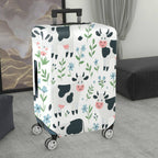 1-Piece Cow Floral  Cute Happy Elegant  Suitcase Luggage Cover, Stretch Protective Sleeve
