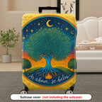 1-Piece Cosmic Tree Moon Star Universe Nature  Suitcase Luggage Cover, Stretch Protective Sleeve