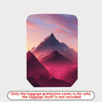 1-Piece Mountain Sunset Landscape Scenic Artistic Vibrant  Suitcase Luggage Cover, Stretch Protective Sleeve