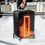 1-Piece Fiery Mysterious Futuristic Abstract Cosmic  Suitcase Luggage Cover, Stretch Protective Sleeve