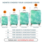 1-Piece Geometric Teal Lattice Abstract Modern Stylish  Suitcase Luggage Cover, Stretch Protective Sleeve