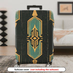 1-Piece Geometric Vintage Abstract Art Deco Pattern  Suitcase Luggage Cover, Stretch Protective Sleeve