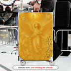 1-Piece Angel Wings Golden Pattern Inspirational Quote Luggage  Suitcase Luggage Cover, Stretch Protective Sleeve