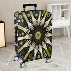 1-Piece Abstract Hand Geometric Circle Bohemian  Suitcase Luggage Cover, Stretch Protective Sleeve