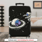 1-Piece Astronaut Planet Space Galaxy Cosmic  Suitcase Luggage Cover, Stretch Protective Sleeve