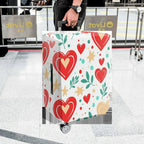 1-Piece Heart Leaf Star Dot Geometric Romantic  Suitcase Luggage Cover, Stretch Protective Sleeve