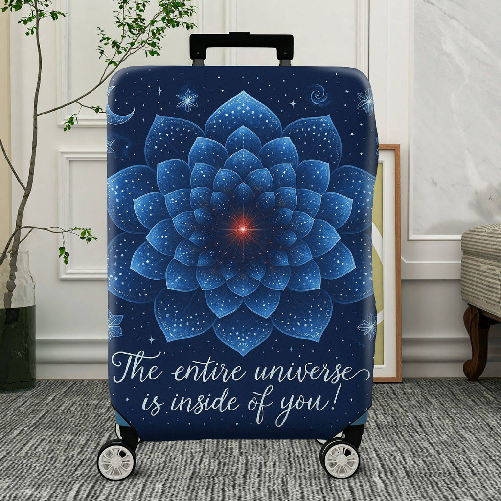 1-Piece Cosmic Mandala Galaxy Star Universe  Suitcase Luggage Cover, Stretch Protective Sleeve