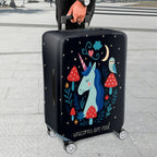 1-Piece Unicorn Owl Mushroom Nature Star Moon  Suitcase Luggage Cover, Stretch Protective Sleeve