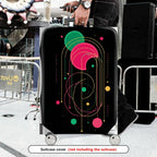 1-Piece Colorful Geometric Abstract Artistic Modern Chic  Suitcase Luggage Cover, Stretch Protective Sleeve