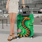 1-Piece Animal Floral Jungle Nature Leaf Frog  Suitcase Luggage Cover, Stretch Protective Sleeve