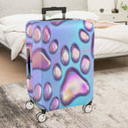1-Piece Iridescent Galaxy Paw Print Cosmic Holographic  Suitcase Luggage Cover, Stretch Protective Sleeve