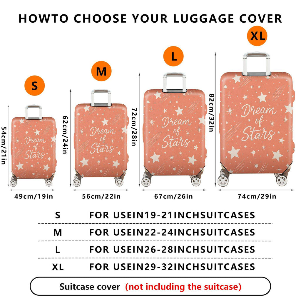 1-Piece Dream Stars Sparkle Cosmic Celestial Space  Suitcase Luggage Cover, Stretch Protective Sleeve