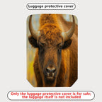 1-Piece Animal Rustic Nature Wildlife Buffalo  Suitcase Luggage Cover, Stretch Protective Sleeve