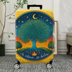 1-Piece Cosmic Tree Moon Star Universe Nature  Suitcase Luggage Cover, Stretch Protective Sleeve