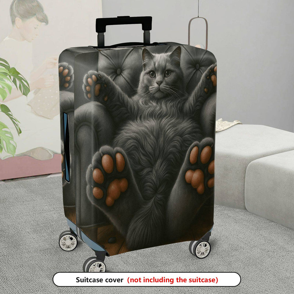 1-Piece Animal Paw Cushion Sofa Fluffy Playful Relax  Suitcase Luggage Cover, Stretch Protective Sleeve