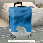 1-Piece Arctic Fox Winter Snowy Blue Landscape Travel  Suitcase Luggage Cover, Stretch Protective Sleeve
