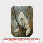 1-Piece Arctic Fox Wildlife Nature Scenic Swans Birds  Suitcase Luggage Cover, Stretch Protective Sleeve