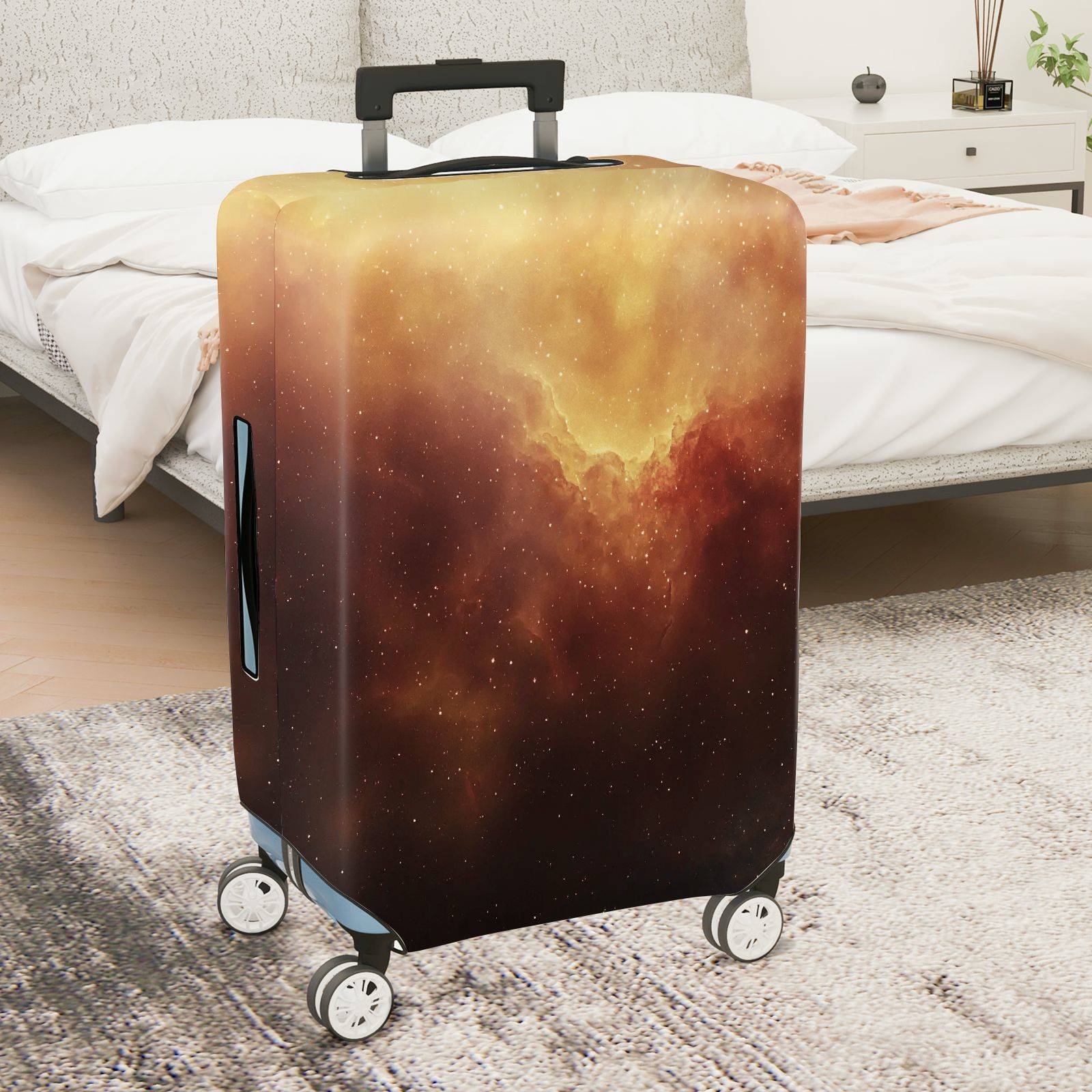 1-Piece Galaxy Nebula Cosmic Starry Universe Astral  Suitcase Luggage Cover, Stretch Protective Sleeve