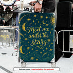 1-Piece Starry Sky Moon Galaxy Celestial Planet Cosmic  Suitcase Luggage Cover, Stretch Protective Sleeve