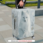 1-Piece Arctic Fox Snow Winter Nature Pine  Suitcase Luggage Cover, Stretch Protective Sleeve
