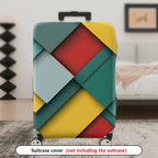 1-Piece Colorful Geometric Abstract Art Modern Unique  Suitcase Luggage Cover, Stretch Protective Sleeve