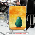 1-Piece Abstract  Green  Yellow Background Artistic Quirky  Suitcase Luggage Cover, Stretch Protective Sleeve