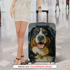 1-Piece Animal Dog Print Pet Portrait Artistic Colorful Cute  Suitcase Luggage Cover, Stretch Protective Sleeve