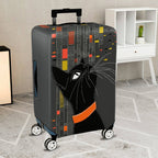 1-Piece Cat Modern Geometric Artistic Colorful  Suitcase Luggage Cover, Stretch Protective Sleeve