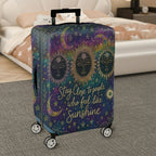 1-Piece Sun Moon Stars Galaxy Cosmic Inspirational  Suitcase Luggage Cover, Stretch Protective Sleeve