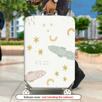 1-Piece Star Rocket Space Astronaut Cosmic Universe  Suitcase Luggage Cover, Stretch Protective Sleeve