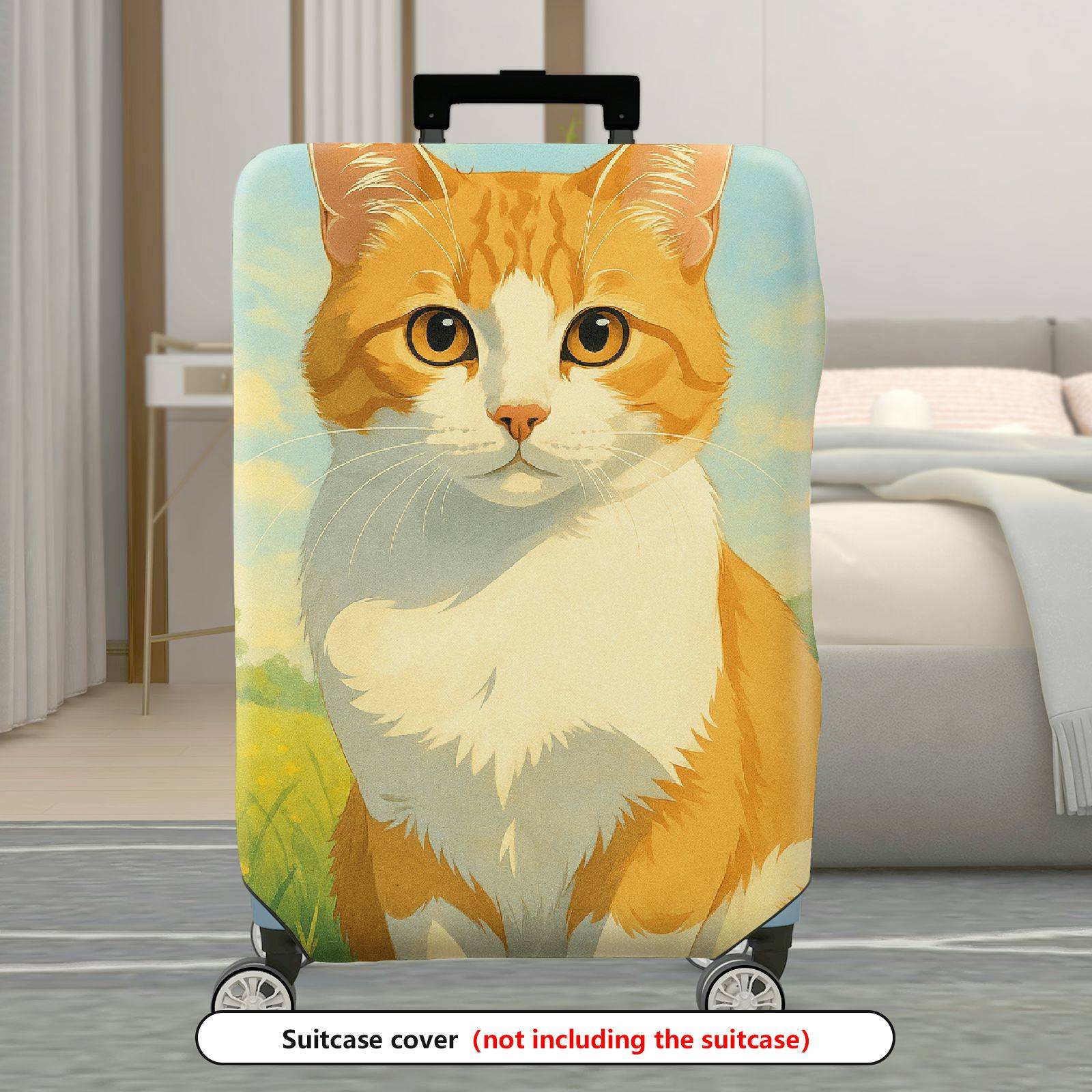 1-Piece Cute Animal  Artistic Pastoral Summer  Suitcase Luggage Cover, Stretch Protective Sleeve