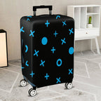 1-Piece Blue Black Graphic Abstract Modern Contemporary Geometric  Suitcase Luggage Cover, Stretch Protective Sleeve