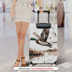 1-Piece Wild Duck Flying Nature Countryside Artistic  Suitcase Luggage Cover, Stretch Protective Sleeve