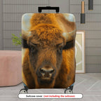 1-Piece Animal Rustic Nature Wildlife Buffalo  Suitcase Luggage Cover, Stretch Protective Sleeve