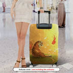 1-Piece Golden Tiger  Birds Mandala Artistic  Suitcase Luggage Cover, Stretch Protective Sleeve