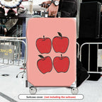 1-Piece Apple Fruit  Pink Stylish Chic Travel  Suitcase Luggage Cover, Stretch Protective Sleeve