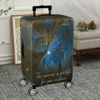 1-Piece Cosmic Galaxy Star Space Universe Quote  Suitcase Luggage Cover, Stretch Protective Sleeve