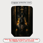 1-Piece Ancient Egyptian Pharaoh Mythical  Anubis Hieroglyphs  Suitcase Luggage Cover, Stretch Protective Sleeve