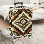 1-Piece Geometric Ethnic Tribal Southwestern Aztec  Suitcase Luggage Cover, Stretch Protective Sleeve