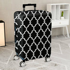 1-Piece Black Geometric Pattern Elegant Stylish Contemporary Modern  Suitcase Luggage Cover, Stretch Protective Sleeve