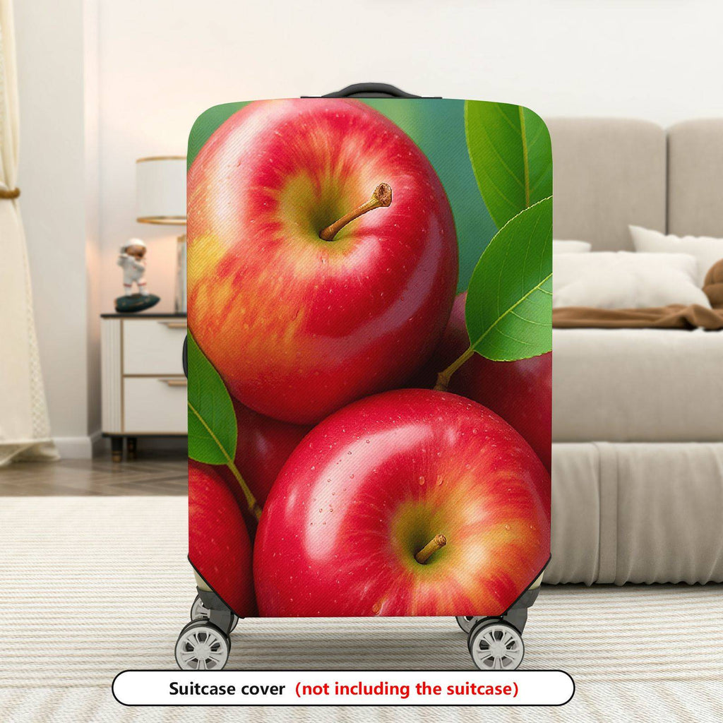1-Piece Apple Leaf Fresh Nature Art Fruit Green  Suitcase Luggage Cover, Stretch Protective Sleeve
