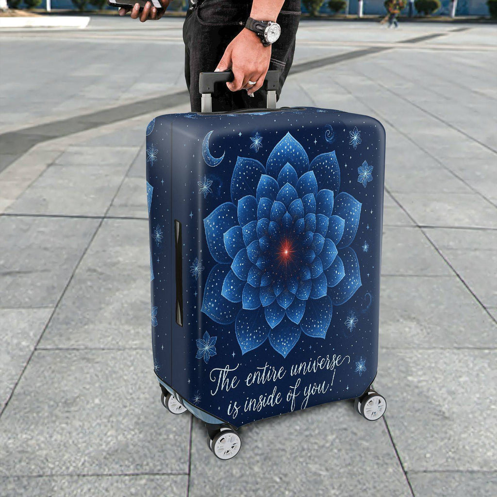 1-Piece Cosmic Mandala Galaxy Star Universe  Suitcase Luggage Cover, Stretch Protective Sleeve