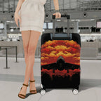 1-Piece Airplane Sunset Cloud Travel Business Vacation Checked-in  Suitcase Luggage Cover, Stretch Protective Sleeve