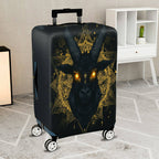 1-Piece Black Goat Gold Geometric Mystical Illuminated  Suitcase Luggage Cover, Stretch Protective Sleeve