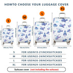 1-Piece Aircraft Hot Air Balloon Helicopter Spaceship Rocket  Suitcase Luggage Cover, Stretch Protective Sleeve